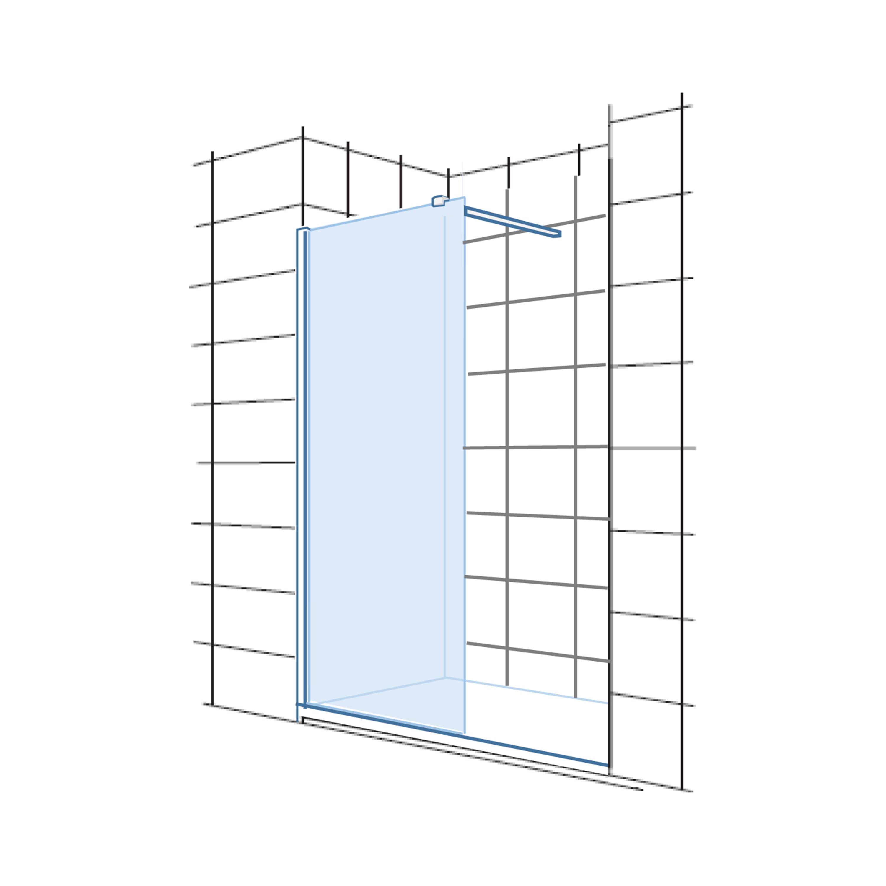Üvegfal Ezüst fényes profil Ponta H2605120026681 Jika